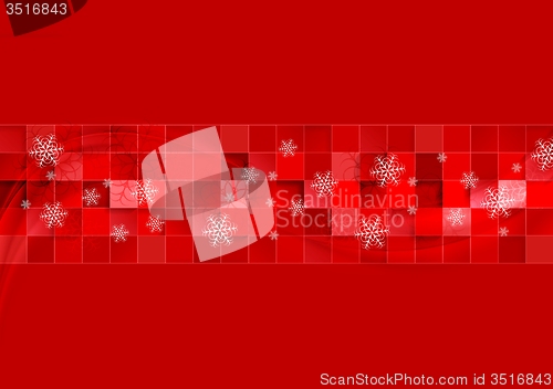 Image of Red geometric Christmas background