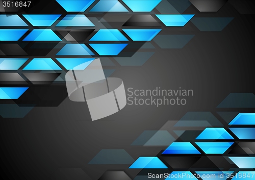 Image of Abstract dark technology corporate background