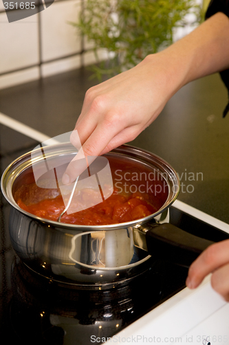 Image of Making Sauce Detail
