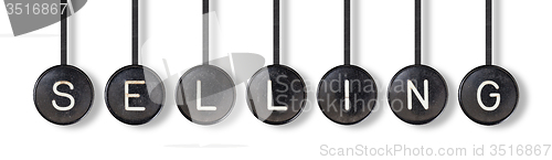 Image of Typewriter buttons, isolated - Selling