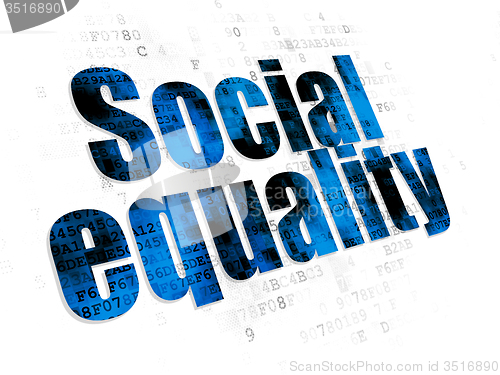 Image of Politics concept: Social Equality on Digital background