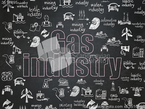 Image of Manufacuring concept: Gas Industry on School Board background