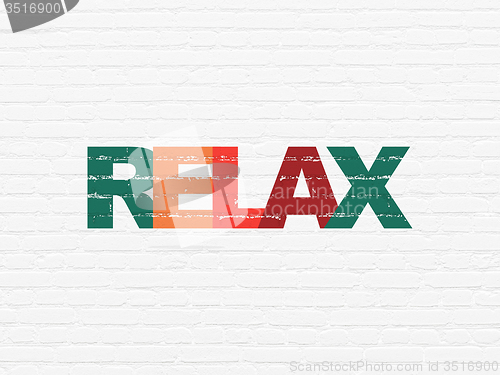 Image of Vacation concept: Relax on wall background