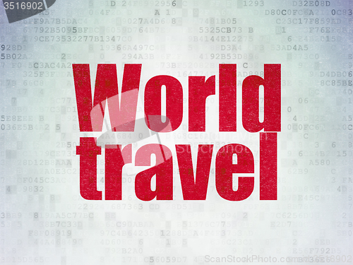 Image of Vacation concept: World Travel on Digital Paper background