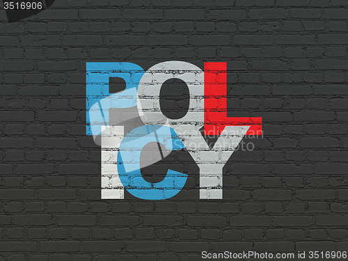 Image of Insurance concept: Policy on wall background