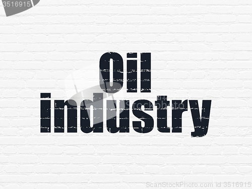 Image of Industry concept: Oil Industry on wall background