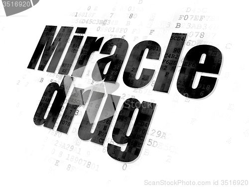 Image of Healthcare concept: Miracle Drug on Digital background