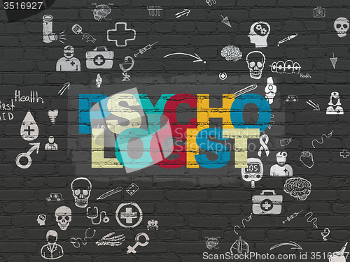 Image of Healthcare concept: Psychologist on wall background
