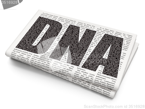 Image of Healthcare concept: DNA on Newspaper background