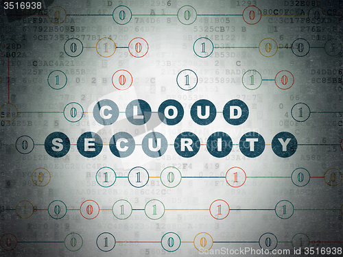 Image of Cloud networking concept: Cloud Security on Digital Paper background