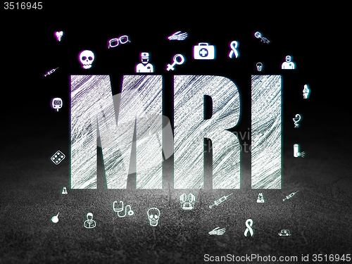 Image of Healthcare concept: MRI in grunge dark room