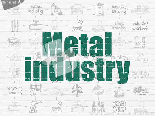 Image of Manufacuring concept: Metal Industry on wall background