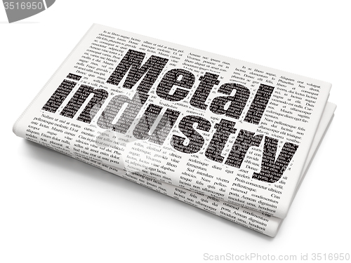 Image of Industry concept: Metal Industry on Newspaper background