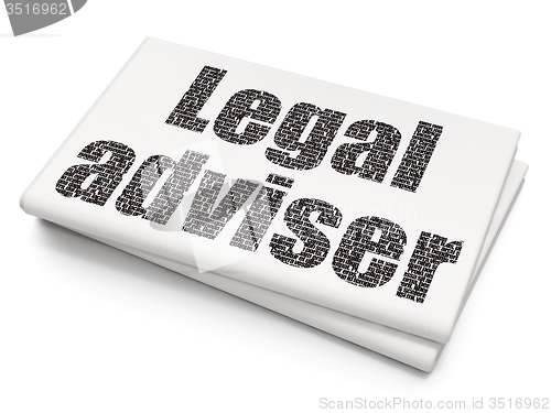 Image of Law concept: Legal Adviser on Blank Newspaper background