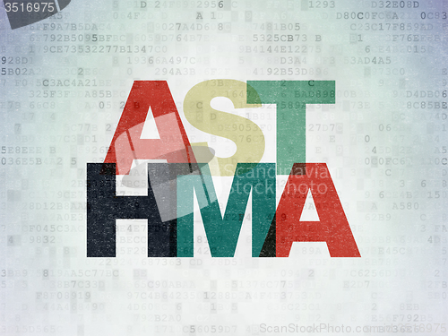 Image of Health concept: Asthma on Digital Paper background