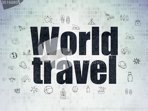 Image of Vacation concept: World Travel on Digital Paper background