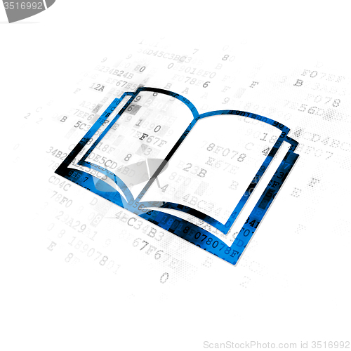 Image of Science concept: Book on Digital background