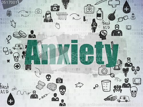 Image of Healthcare concept: Anxiety on Digital Paper background