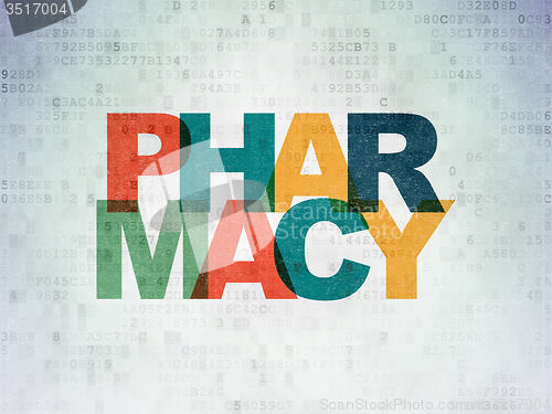 Image of Healthcare concept: Pharmacy on Digital Paper background