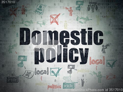 Image of Political concept: Domestic Policy on Digital Paper background