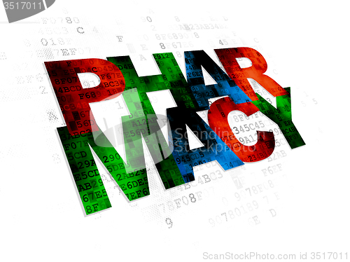 Image of Medicine concept: Pharmacy on Digital background