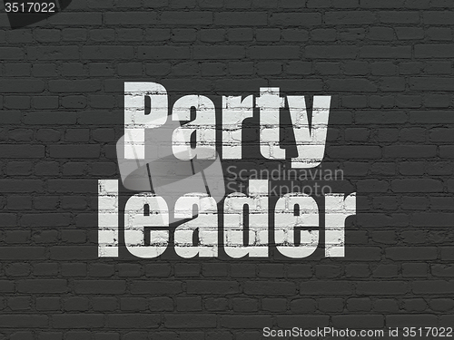 Image of Political concept: Party Leader on wall background