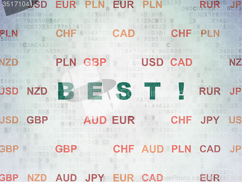Image of Business concept: Best! on Digital Paper background