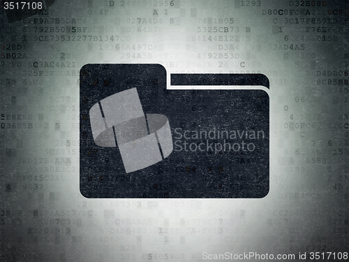 Image of Business concept: Folder on Digital Paper background