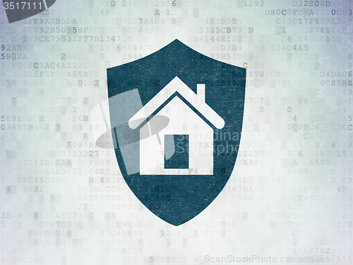 Image of Business concept: Shield on Digital Paper background