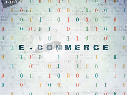 Image of Finance concept: E-commerce on Digital Paper background