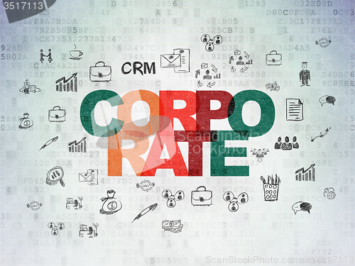 Image of Business concept: Corporate on Digital Paper background