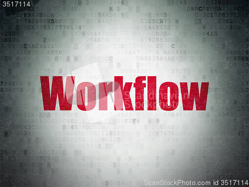 Image of Business concept: Workflow on Digital Paper background
