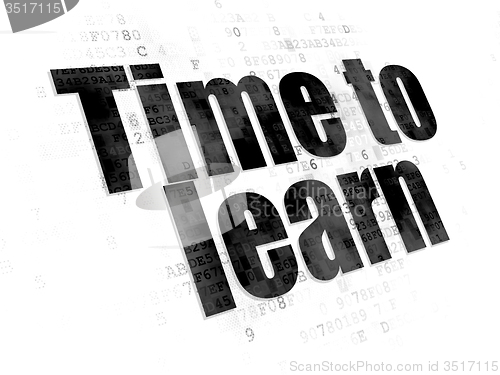 Image of Timeline concept: Time to Learn on Digital background