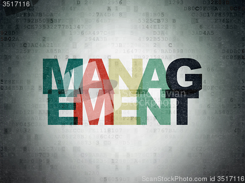 Image of Finance concept: Management on Digital Paper background