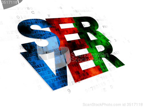 Image of Web development concept: Server on Digital background