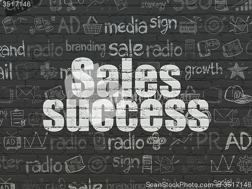 Image of Marketing concept: Sales Success on wall background