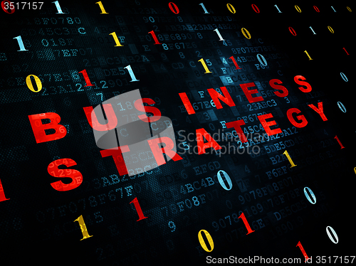 Image of Business concept: Business Strategy on Digital background