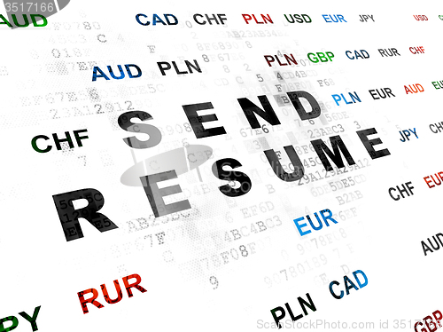 Image of Business concept: Send Resume on Digital background