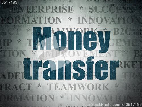 Image of Business concept: Money Transfer on Digital Paper background