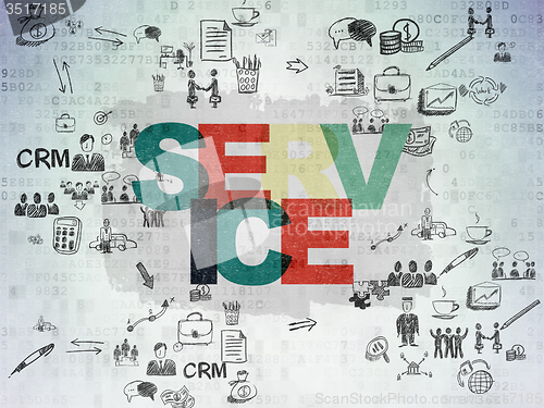 Image of Business concept: Service on Digital Paper background