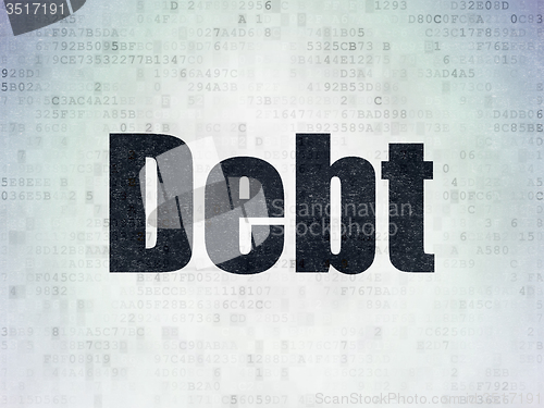 Image of Business concept: Debt on Digital Paper background