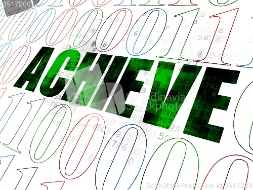 Image of Business concept: Achieve on Digital background