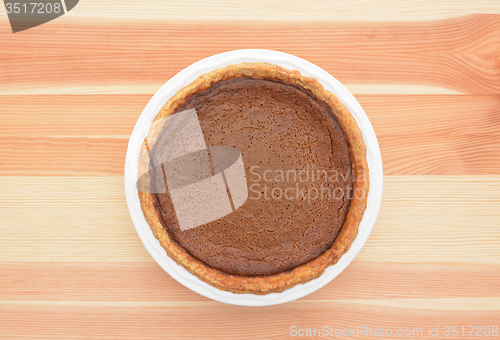 Image of Freshly baked homemade pumpkin pie