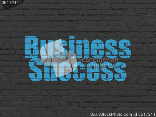 Image of Finance concept: Business Success on wall background