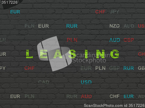 Image of Business concept: Leasing on wall background