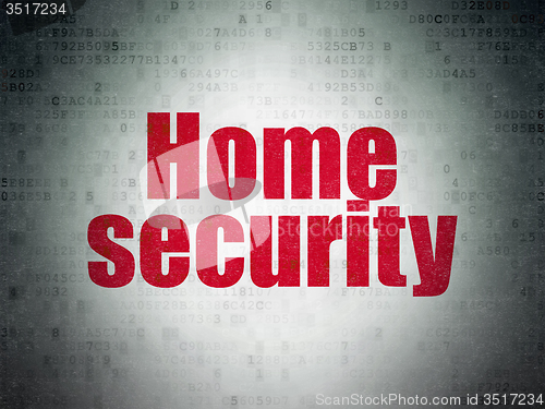 Image of Protection concept: Home Security on Digital Paper background