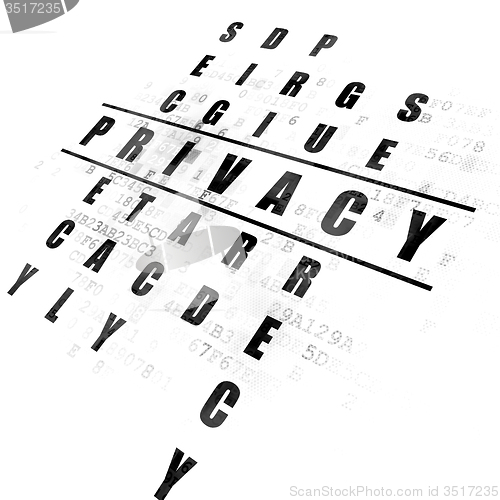 Image of Protection concept: Privacy in Crossword Puzzle