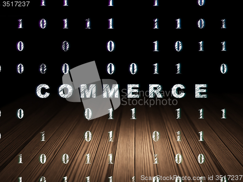 Image of Finance concept: Commerce in grunge dark room