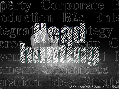 Image of Business concept: Head Hunting in grunge dark room