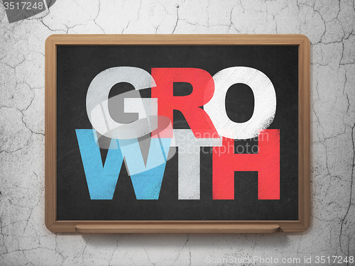 Image of Business concept: Growth on School Board background